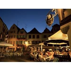  Dining at Night in the Place De LAncienne Douane, Colmar 