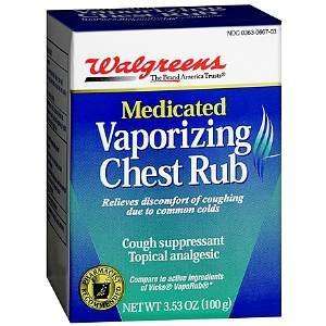   Medicated Vaporizing Chest Rub, 3.53 oz Health 