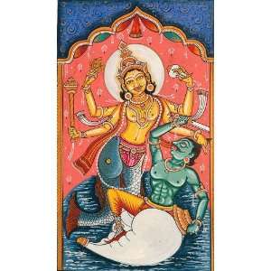   of Lord Vishnu)   Water Color Painting on Patti Paper
