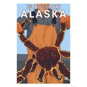  King Crab Fisherman, Fairbanks, Alaska Giclee Poster Print 