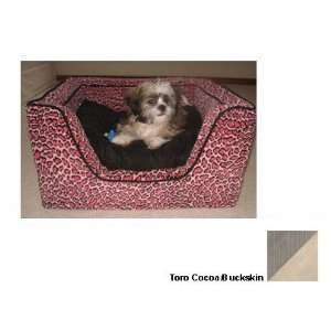  Snoozer Luxury Square Pet Bed, Small, Toro Cocoa/Buckskin 