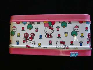 Hello Kitty Ballons Embossed Figurine Tin Lunch Box New  