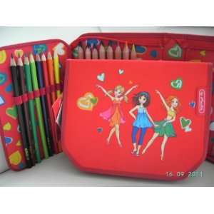  Pencil Case with Contents Pencil Box, Etui,Pencil Bag 