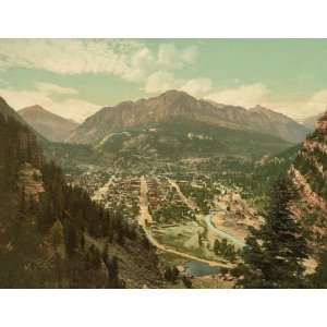 Ouray, Colorado, ca. 1903   Exceptional Print of a Vintage Photochrom 