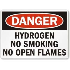  Hydrogen Flammable Gas No Smoking No Open Flames Laminated Vinyl 
