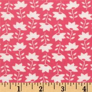   Modern Workshop Cultivated Flower Fizz Frothy Pink Fabric By The Yard