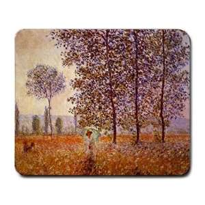  Poplars in the Sunlight By Claude Monet Mouse Pad Office 