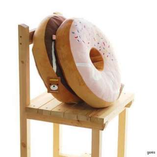 NEW Choco/straw Donut Plush Pillow Chair cushion 16  