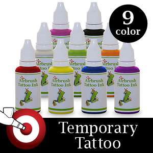 Color Temporary Tattoo Airbrush Paint Body Ink Set  