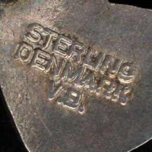   Circle Pin Vintage Enamel Sterling Silver Volmer Bahner Denmark  