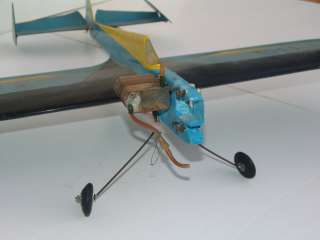 Control Model Plane – 24” Wood Frame   Blue, Black & Yellow 