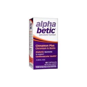  alpha betic Cinnamon PLUS Chromium & Biotin   60 caps 