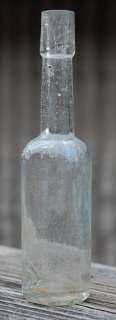 Antique Glass Miniature Bottle ~ Chinese or Japanese SYMBOLS 