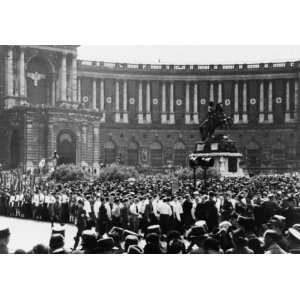  photo Crowds in the plaza in front of the Hofburg, Vienna, Austria 