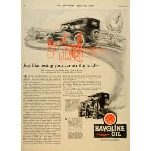   Ad Havoline Oil Indian Refining Wasson Motor Check   Original Print Ad
