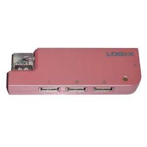  Logiix compact 4P USB 2.0 Hub   Black Rubber Finish 