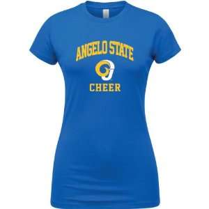 Angelo State Rams Royal Blue Womens Cheer Arch T Shirt  