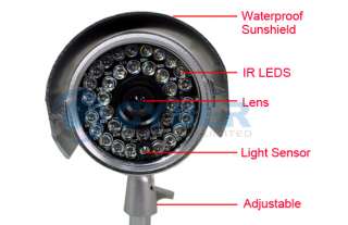36 LED Color CCTV IR Night Vision Digital CMOS Video Camera Silver