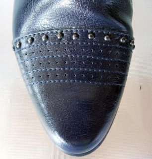 Rinaldi Womens Dark Navy Low Cut Leather Boots, Size 36  