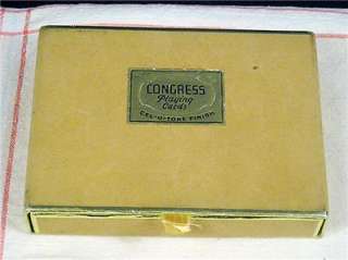 Vintage Congress NIB Playing Cards Cel U Tone Flowers  