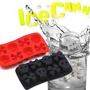 Ice Cube Tray Mold Jelly Silicone Cool skull Bone Chocolate Maker 
