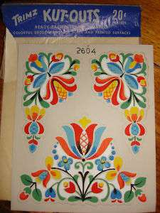 Vintage TRIMZ DECAL for Walls, Furniture FOLKY FLOWER  