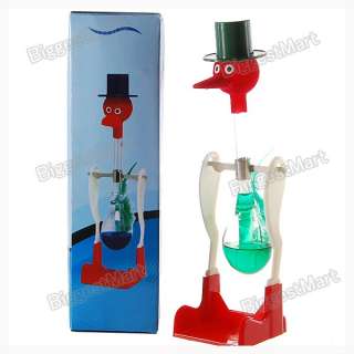 Novelty Glass Drinking Dipping Dippy Bird Toy blue  