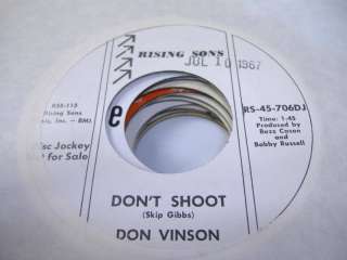 Country Promo 45 DON VINSON Dont Shoot on Rising Suns  