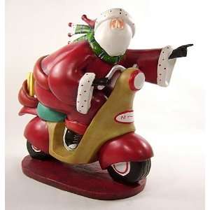  Scooter Santa Figurine by Jennifer Garant
