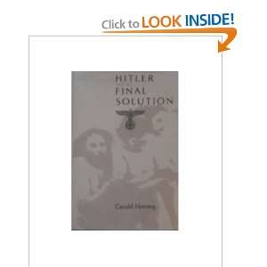  Hitler and the Final Solution (9780520051034) Gerald 