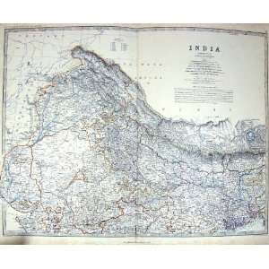  Johnston Antique Map C1860 India Calcutta Ceylon Bay 