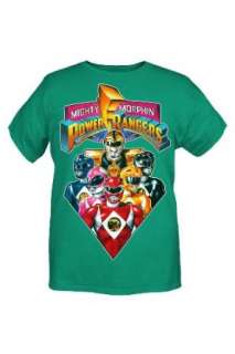  Mighty Morphin Power Rangers Green T Shirt 2XL Clothing