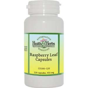 Alternative Health & Herbs Remedies Raspberry Leaf Capsules, 120 Count 