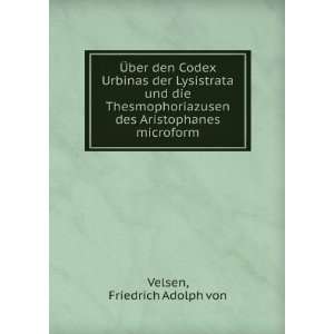   des Aristophanes microform Friedrich Adolph von Velsen Books