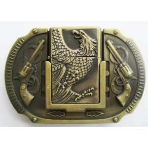  Bronze Eagle Guns Lighter Belt Buckle (Brand New 