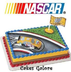 NASCAR Kyle Busch #18 M&Ms Car Victory Spin Cake Decoration Topper 