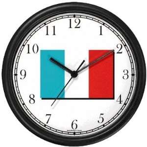 Flag of France   Tricolor No.2 Paris & France Theme Wall Clock by 