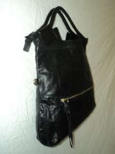 Foley & Corinna Mid City Tote Fold Black Leather $395 478001969778 
