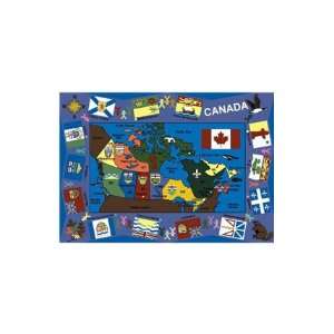  Joy Carpets Flags of Canada 5 4 x 7 8 blue Area Rug 