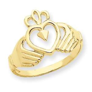  14k Polished Claddagh Ring Jewelry