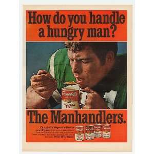  1969 Campbells Vegetable Beef Soup Manhandlers Print Ad 