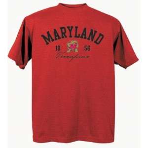  Maryland Terrapins UMD NCAA Red Short Sleeve T Shirt Large 