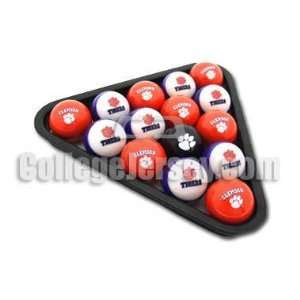  Clemson Tigers Pool Ball Set Memorabilia. Sports 