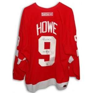  Gordie Howe signed Detroit Redwings CCM Red Jersey Mr 