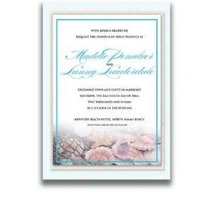   Rectangular Wedding Invitations   Shell Catch Me Mine