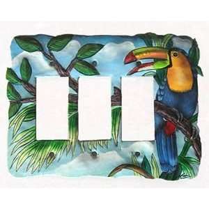   Switchplate Cover   Tropical Design   Painted Metal