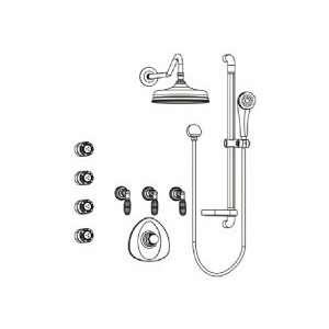 Aqua Brass shower kit 66 W/ Excalibur lever handle KIT6657173gd 