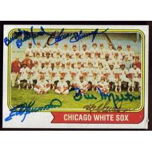 1974 Topps 416 White Sox Signed Team Card Gossage Auto   Signed MLB 