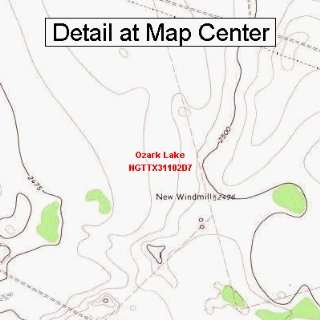  USGS Topographic Quadrangle Map   Ozark Lake, Texas 