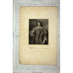   William Villiers Viscount Grandison Old Antique Print